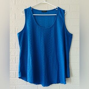 Bright Blue Eyelet Top